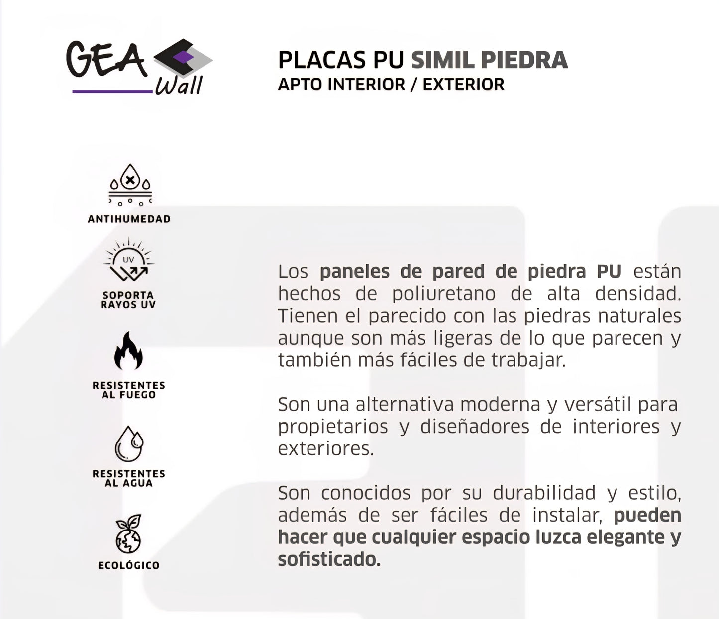 Revestimiento Gea Wall Outdoor Piedra Beige PU 7 ( Precio por Placa )