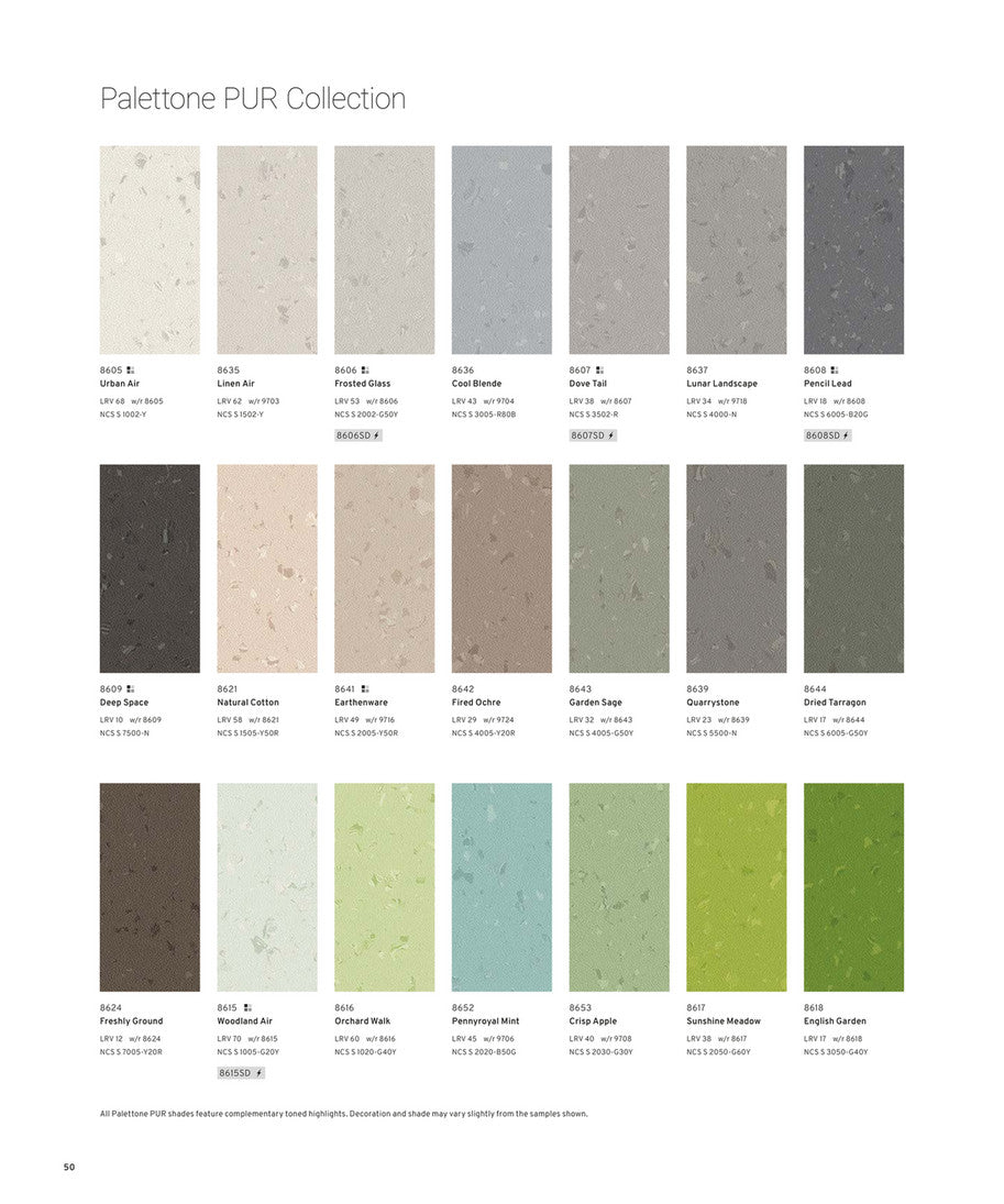 Piso Vinílico Homogéneo Palettone Pur  Linen Air 8635 (Precio por m2)