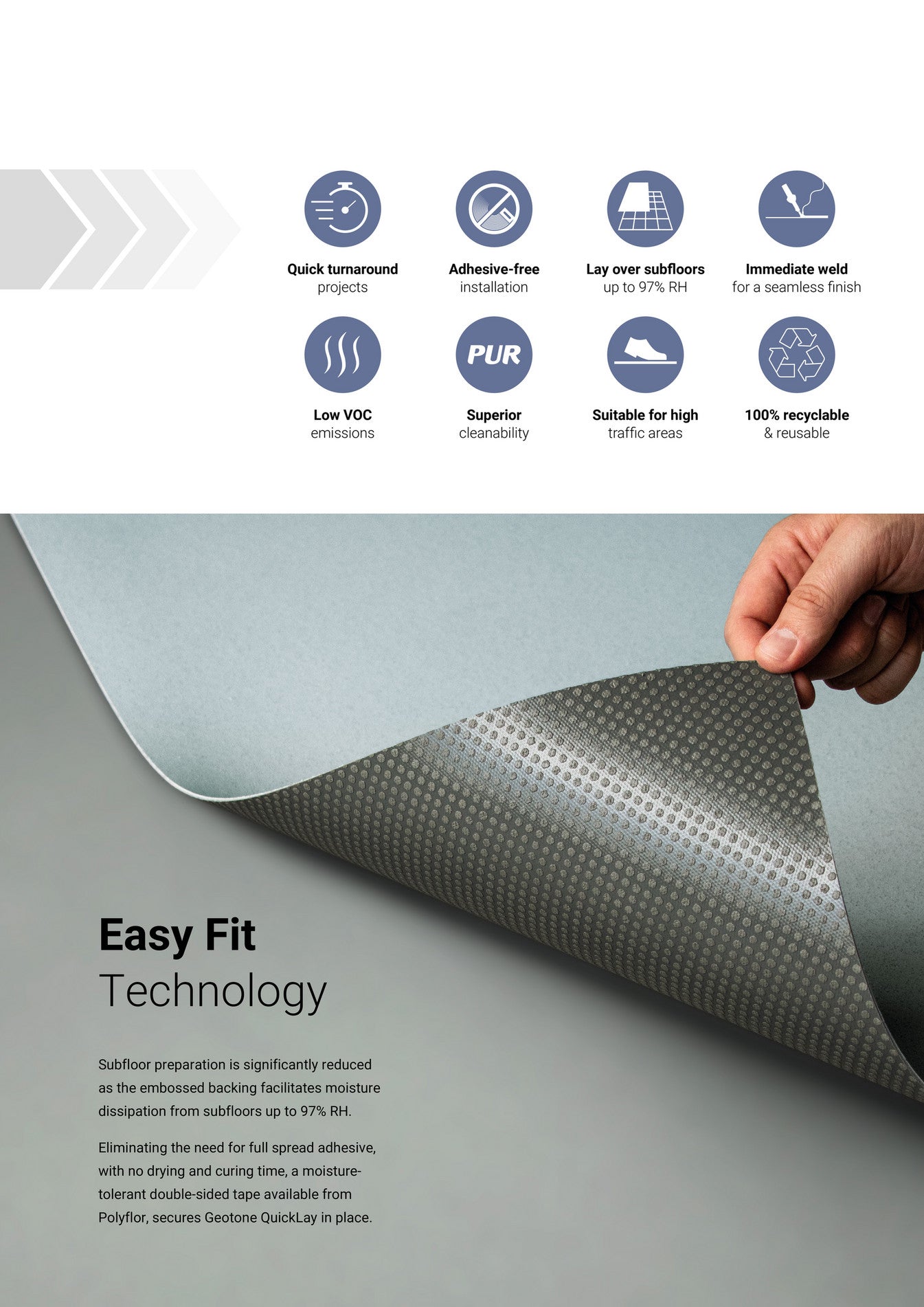 Piso Vinílico Geotone Quicklay Paddlestone 6276 (Precio por m2)