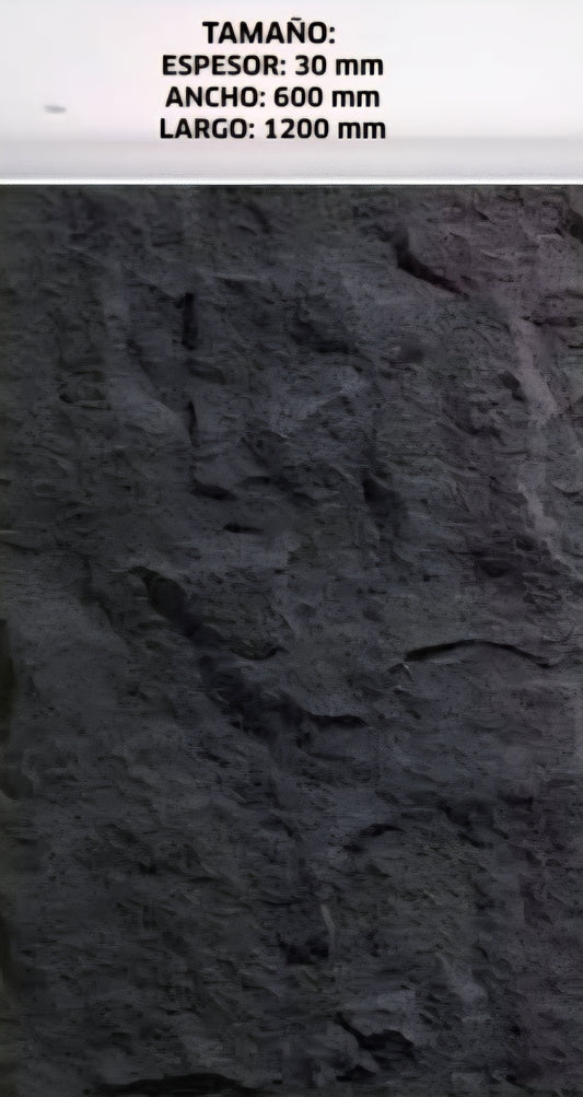 Revestimiento Gea Wall Outdoor Piedra Negro PU 5 ( Precio por Placa )