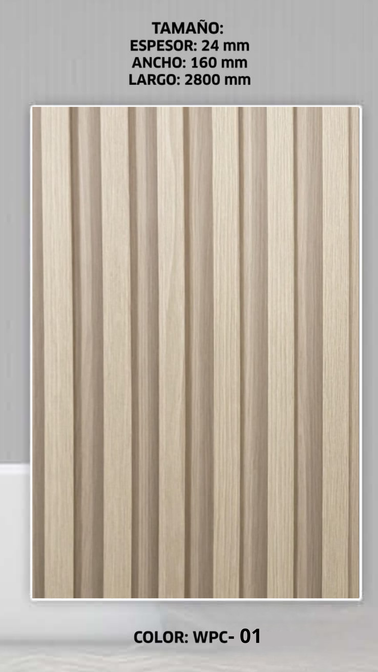 Revestimiento Gea Wall WPC 01 (Precio por tira)