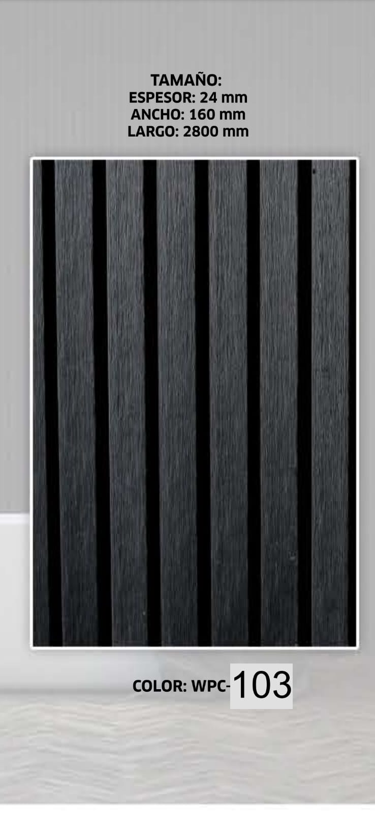 Revestimiento Gea Wall WPC 103 (Precio por tira)